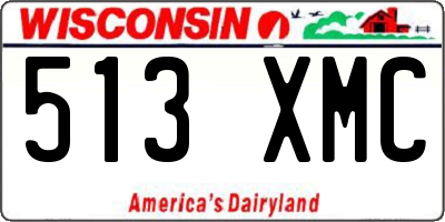 WI license plate 513XMC