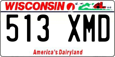 WI license plate 513XMD