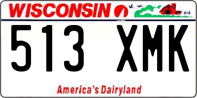 WI license plate 513XMK