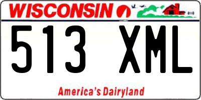 WI license plate 513XML