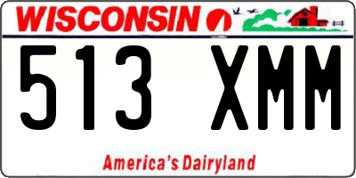 WI license plate 513XMM