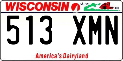 WI license plate 513XMN