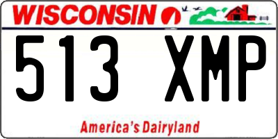 WI license plate 513XMP