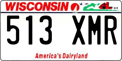 WI license plate 513XMR
