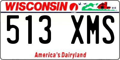 WI license plate 513XMS