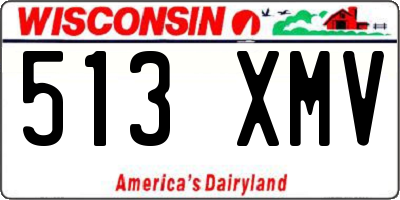WI license plate 513XMV