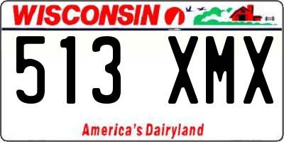 WI license plate 513XMX