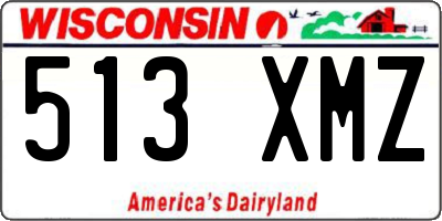 WI license plate 513XMZ