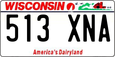 WI license plate 513XNA