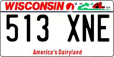 WI license plate 513XNE
