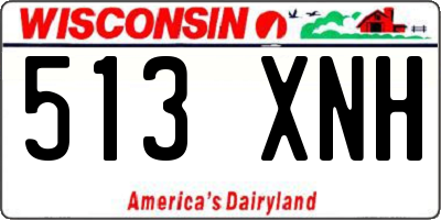 WI license plate 513XNH