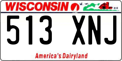 WI license plate 513XNJ