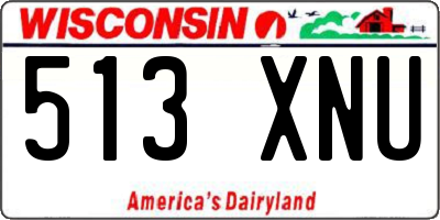 WI license plate 513XNU