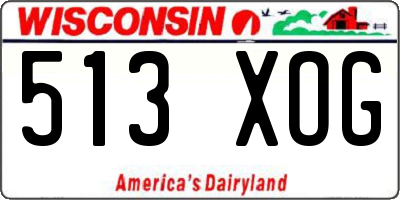 WI license plate 513XOG