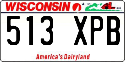 WI license plate 513XPB
