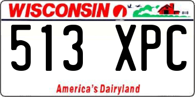 WI license plate 513XPC
