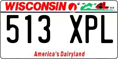 WI license plate 513XPL