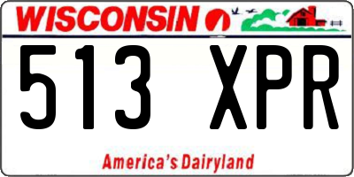 WI license plate 513XPR
