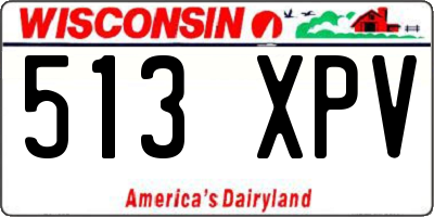 WI license plate 513XPV
