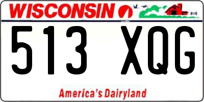 WI license plate 513XQG