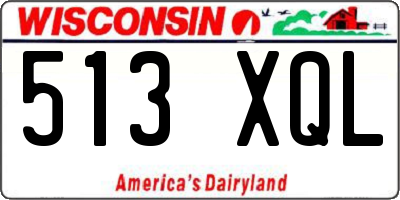 WI license plate 513XQL