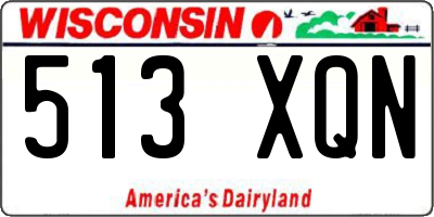 WI license plate 513XQN