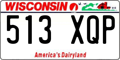 WI license plate 513XQP