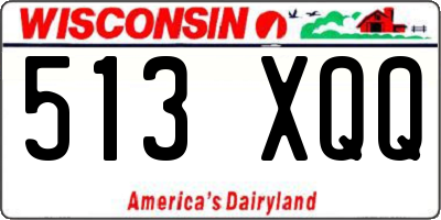 WI license plate 513XQQ