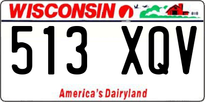 WI license plate 513XQV