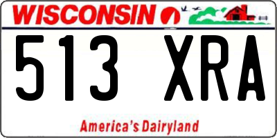 WI license plate 513XRA
