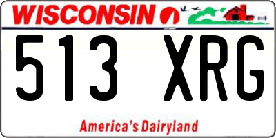 WI license plate 513XRG