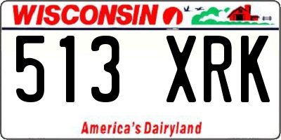 WI license plate 513XRK