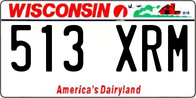 WI license plate 513XRM