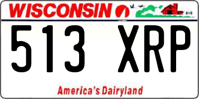 WI license plate 513XRP