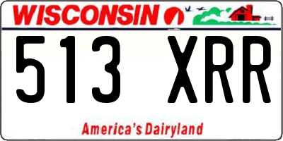 WI license plate 513XRR
