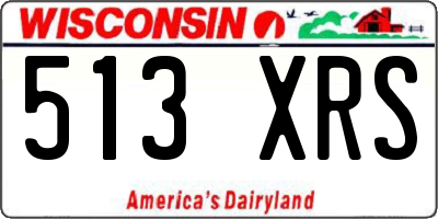 WI license plate 513XRS