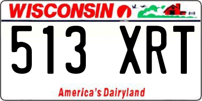 WI license plate 513XRT