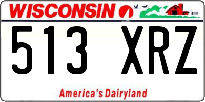 WI license plate 513XRZ