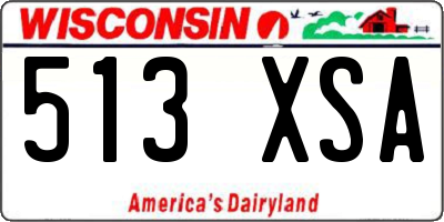 WI license plate 513XSA