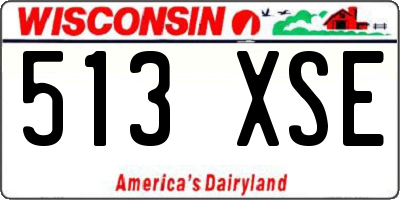 WI license plate 513XSE