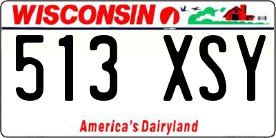 WI license plate 513XSY