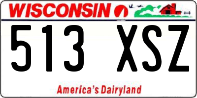 WI license plate 513XSZ