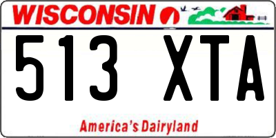 WI license plate 513XTA