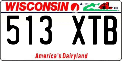 WI license plate 513XTB