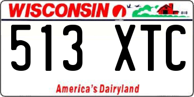 WI license plate 513XTC
