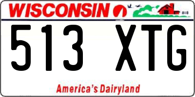 WI license plate 513XTG