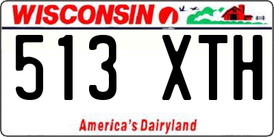 WI license plate 513XTH