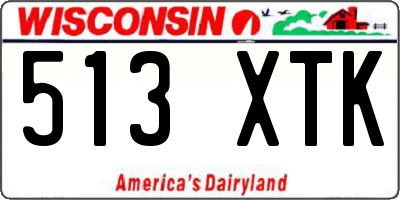WI license plate 513XTK