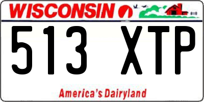 WI license plate 513XTP