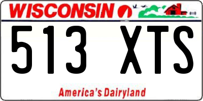 WI license plate 513XTS